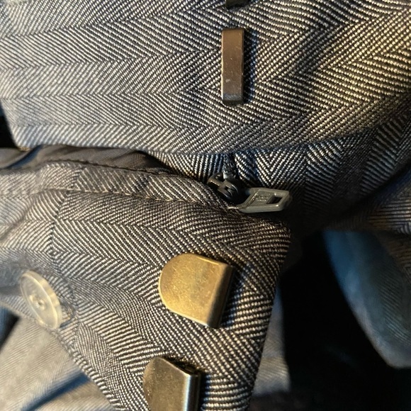 NWT Alfani Trousers In Gray Herringbone. Wide Leg And A Boardroom Esssential. - Picture 4 of 8